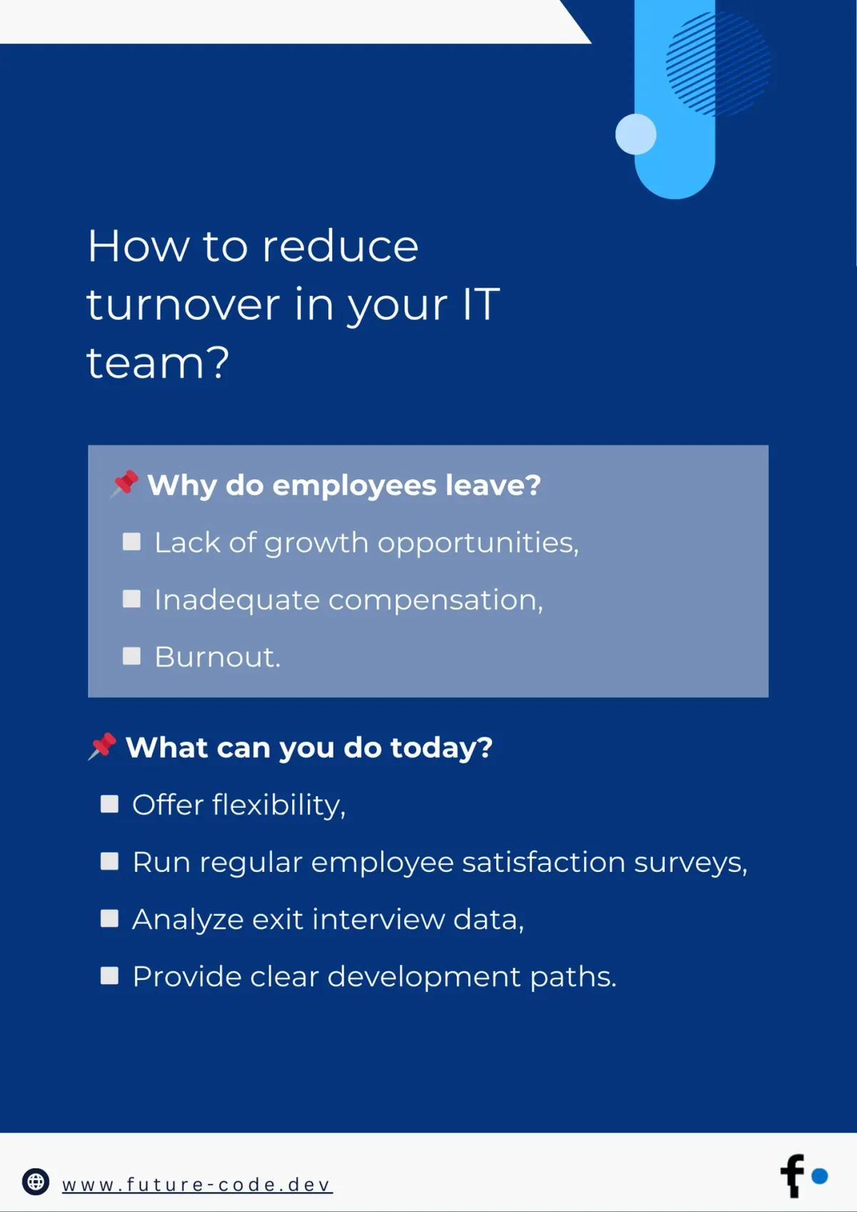 How to reduce turnover in your IT team